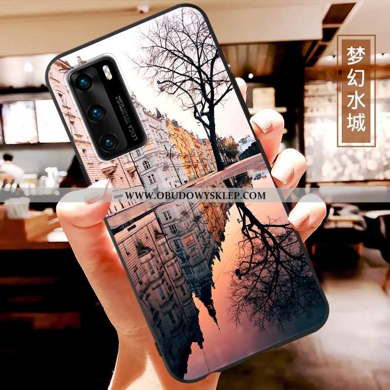 Etui Huawei P40 Silikonowe Anti-fall Kreskówka, Futerał Huawei P40 Ochraniacz Czerwony Czerwona