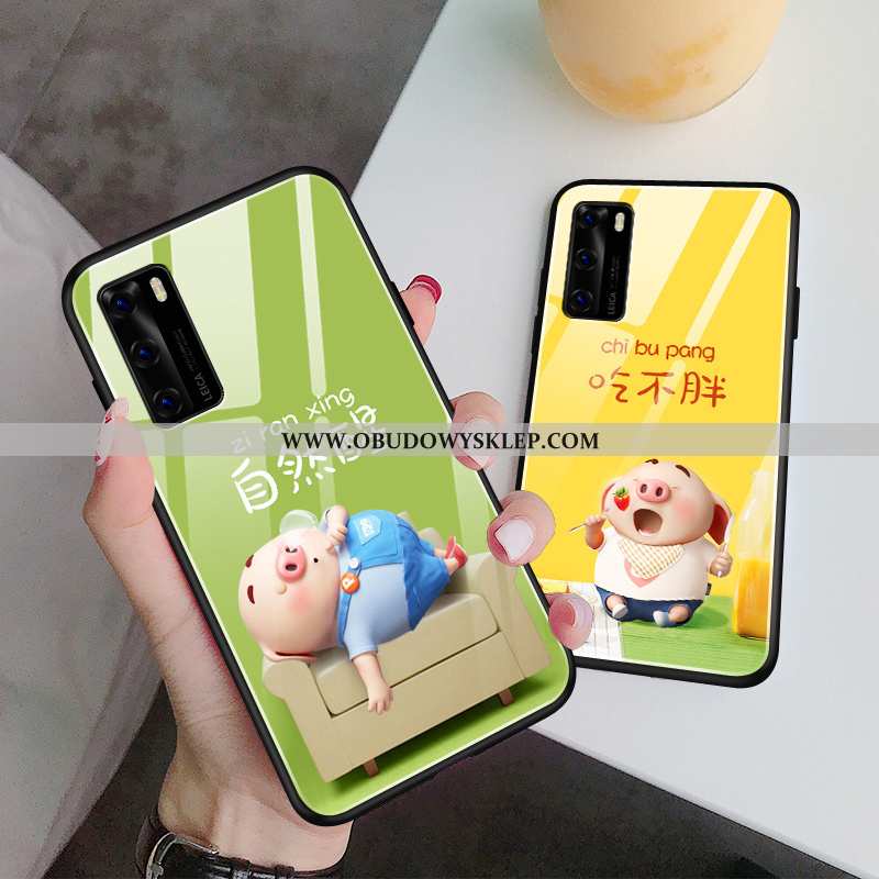 Etui Huawei P40 Szkło Miękki Mały, Futerał Huawei P40 Osobowość All Inclusive Zielone