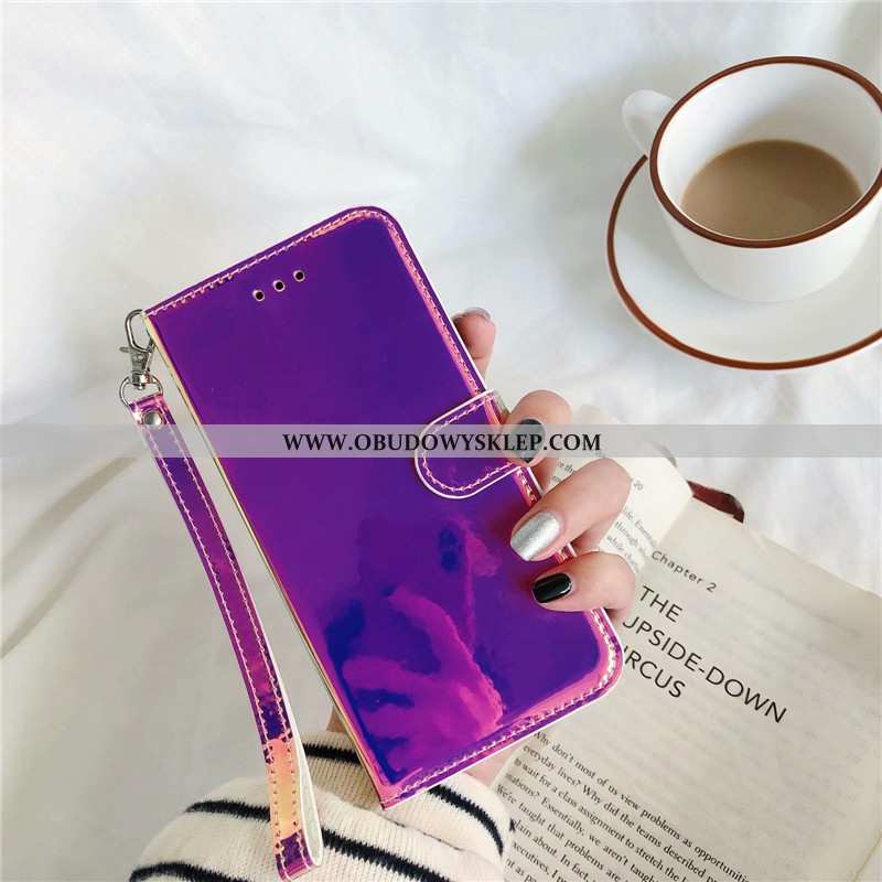 Etui Huawei Y6 2020 Miękki Telefon Komórkowy, Futerał Huawei Y6 2020 Skórzane Lustro Rozowa