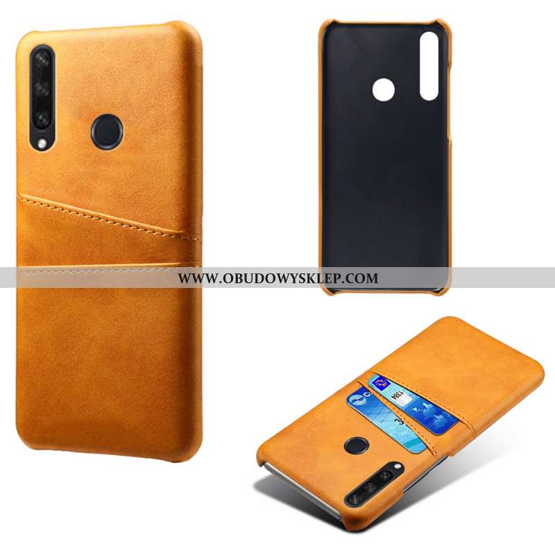 Etui Huawei Y6p Skóra Telefon Komórkowy Futerał, Futerał Huawei Y6p Cienkie Trudno Czarna