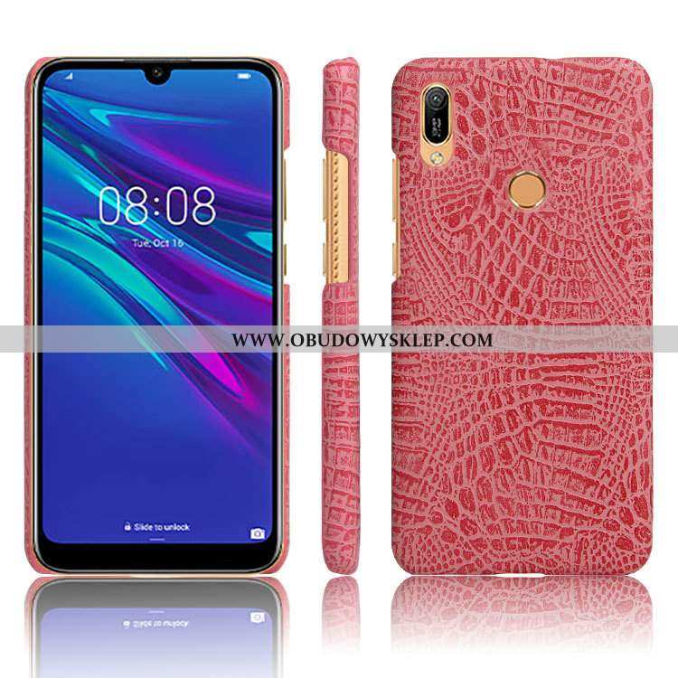 Etui Huawei Y6s Ochraniacz Krokodyl Jednolity Kolor, Futerał Huawei Y6s Skórzane Czarny Czarna