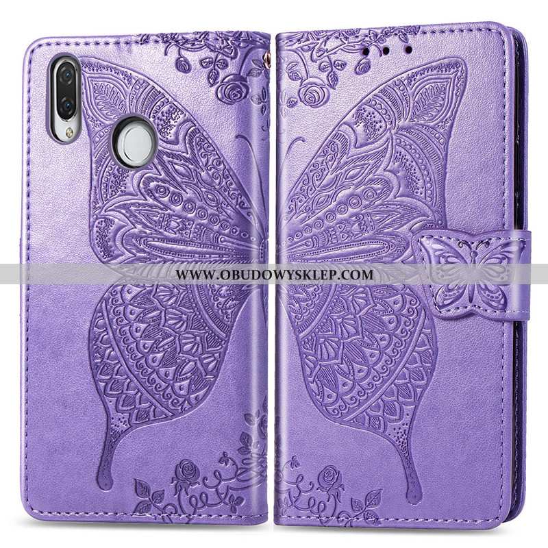 Etui Huawei Y7 2020 Ochraniacz Relief Skóra, Futerał Huawei Y7 2020 Skórzane 2020 Czerwona