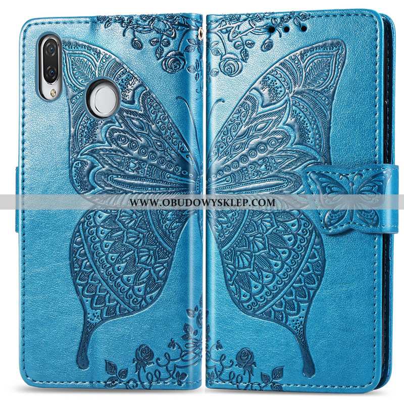 Etui Huawei Y7 2020 Ochraniacz Relief Skóra, Futerał Huawei Y7 2020 Skórzane 2020 Czerwona