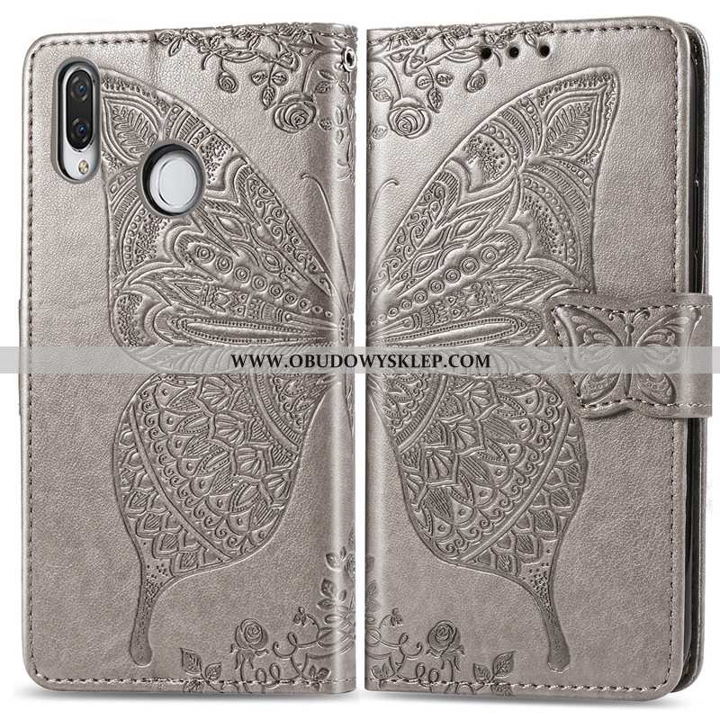 Etui Huawei Y7 2020 Ochraniacz Relief Skóra, Futerał Huawei Y7 2020 Skórzane 2020 Czerwona
