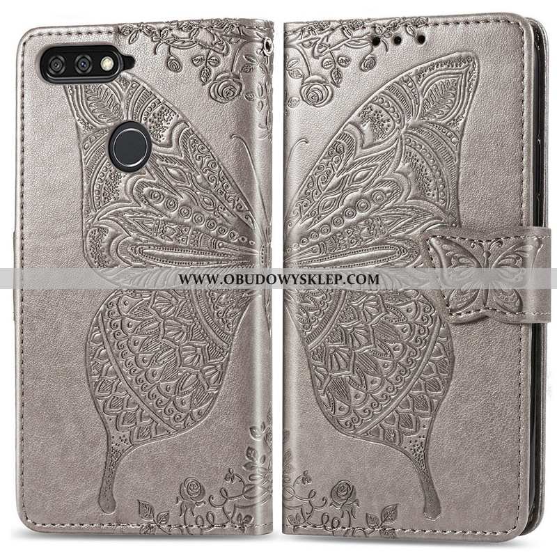 Etui Huawei Y7 2020 Wiszące Ozdoby Relief Futerał, Futerał Huawei Y7 2020 Relief Skórzane Fioletowy