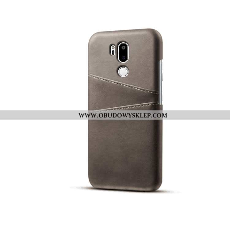 Etui Lg G7 Thinq Skóra Biznes Ochraniacz, Futerał Lg G7 Thinq Trendy Karta Czarna