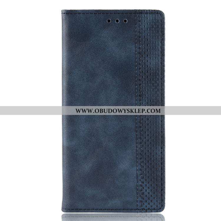 Etui Motorola One Hyper Skórzane Obudowa Etui, Futerał Motorola One Hyper Ciemno Niebieski Granatowy