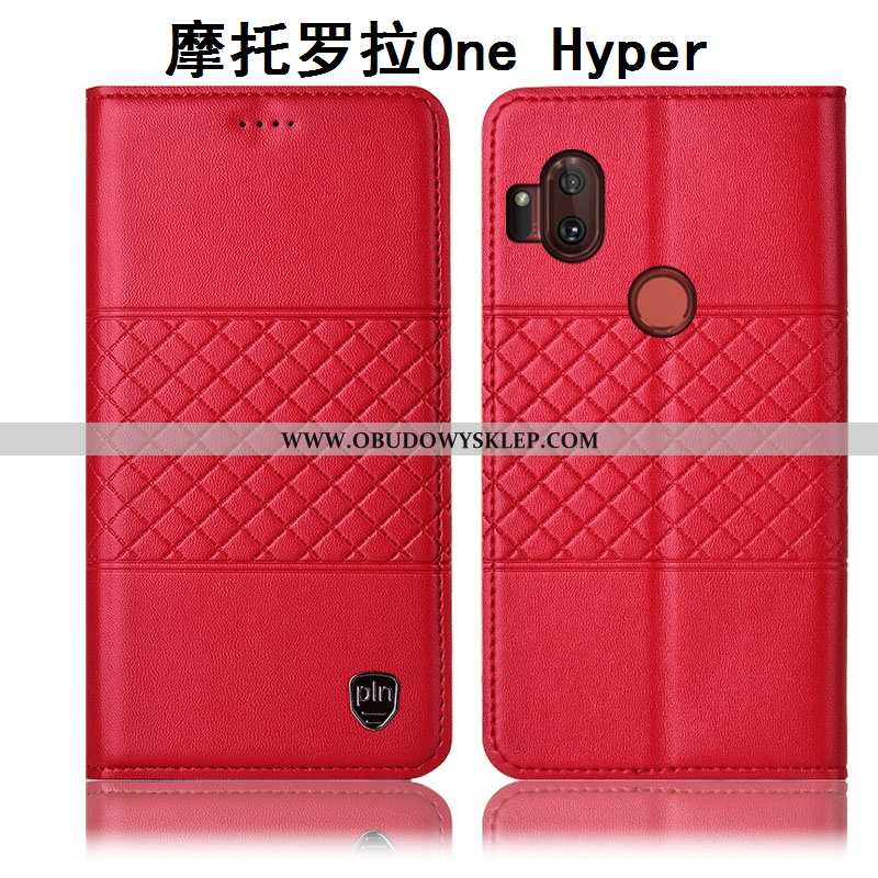 Etui Motorola One Hyper Skórzane Obudowa Żółty, Futerał Motorola One Hyper Ochraniacz Anti-fall Żółt