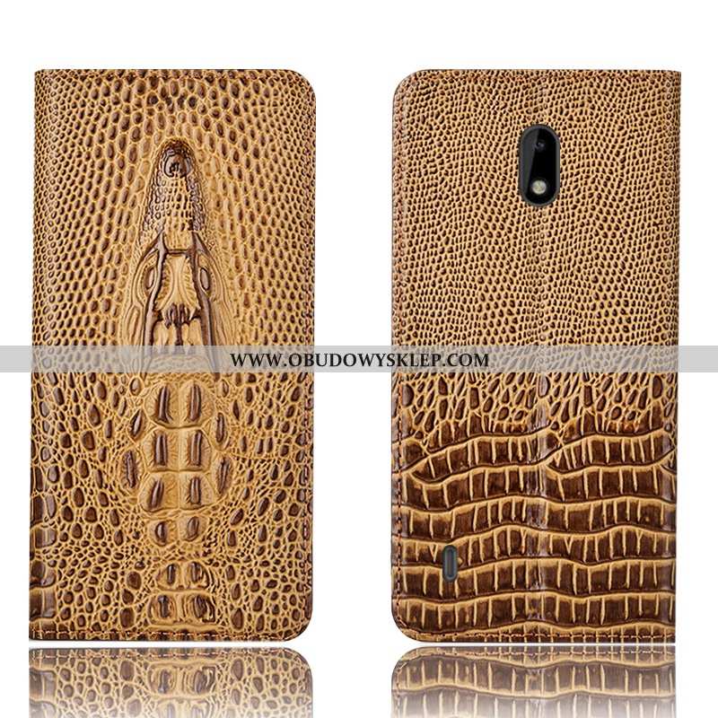 Etui Nokia 2.2 Skórzane Obudowa Krokodyl, Futerał Nokia 2.2 Ochraniacz Niebieska