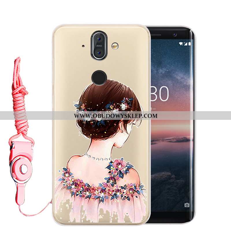 Etui Nokia 8 Sirocco Rhinestone Wysoki Etui, Futerał Nokia 8 Sirocco Miękki Ochraniacz Złote