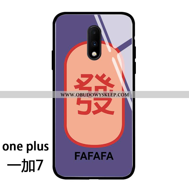 Etui Oneplus 7 Ochraniacz Purpurowy, Futerał Oneplus 7 Szkło Duży Fioletowy