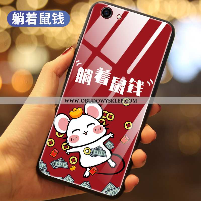 Etui Oppo A3 Szkło Futerał All Inclusive, Oppo A3 Silikonowe Rat Czerwona
