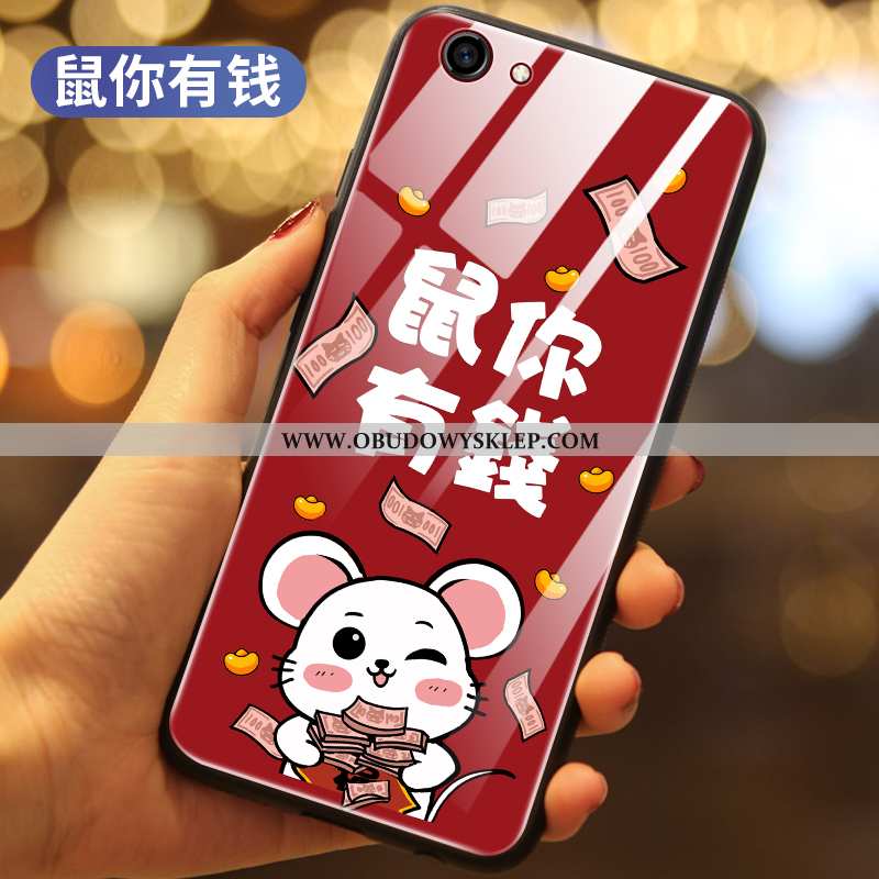 Etui Oppo A3 Szkło Futerał All Inclusive, Oppo A3 Silikonowe Rat Czerwona
