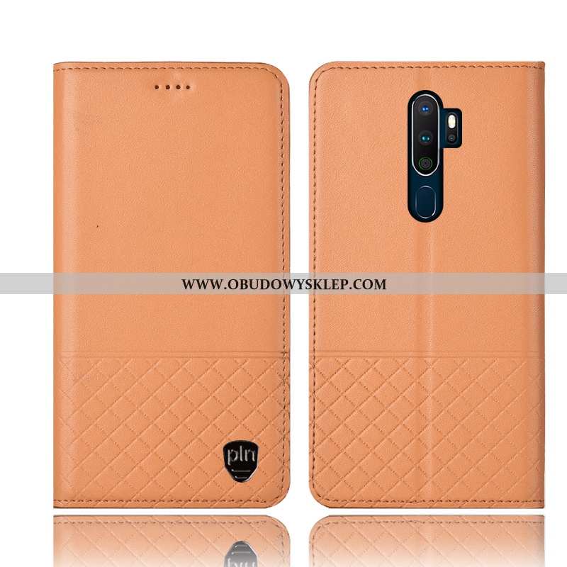 Etui Oppo A5 2020 Skórzane Czarny Etui, Futerał Oppo A5 2020 Ochraniacz Telefon Komórkowy Czarna