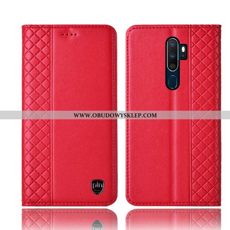Etui Oppo A5 2020 Skórzane Żółty All Inclusive, Futerał Oppo A5 2020 Ochraniacz Anti-fall Żółta