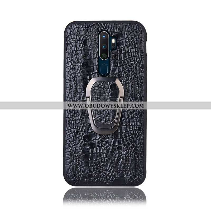 Etui Oppo A9 2020 Skórzane Wspornik Brązowy, Futerał Oppo A9 2020 Ochraniacz Kawowy