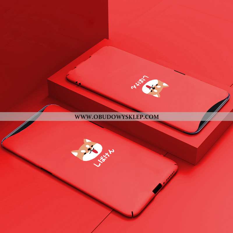Etui Oppo Find X Kreatywne Ochraniacz Nubuku, Futerał Oppo Find X Kreskówka Osobowość Czerwona
