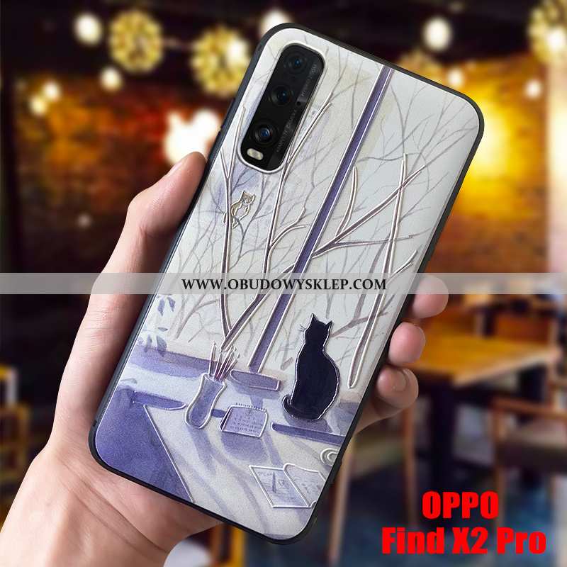 Etui Oppo Find X2 Pro Trendy Futerał Osobowość, Oppo Find X2 Pro Miękki Kreskówka Beżowa