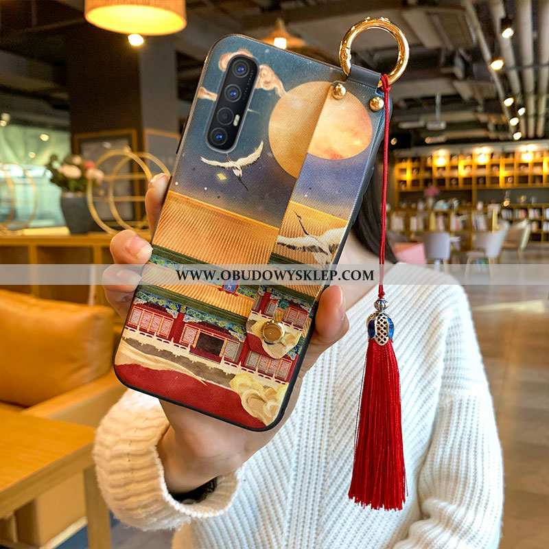 Etui Oppo Reno 3 Pro Miękki Wiatr Z Frędzlami, Futerał Oppo Reno 3 Pro Czerwony Czerwona
