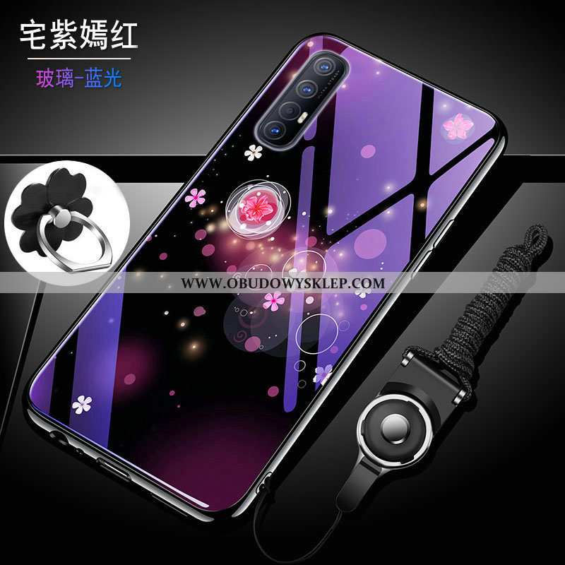 Etui Oppo Reno 3 Pro Ochraniacz Telefon Komórkowy Miękki, Futerał Oppo Reno 3 Pro Szkło Purpurowy Fi
