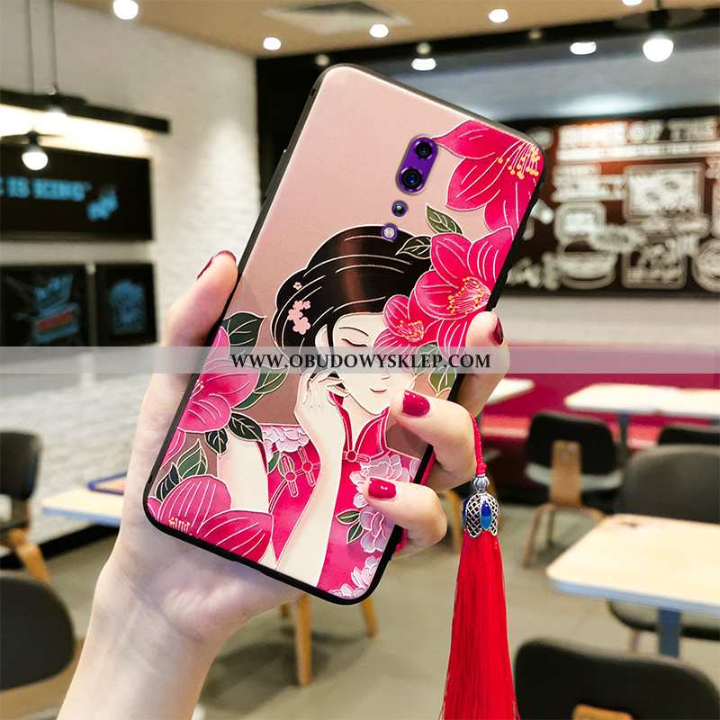 Etui Oppo Reno Z Ochraniacz All Inclusive Klasyczna, Futerał Oppo Reno Z Relief Miękki Czerwona