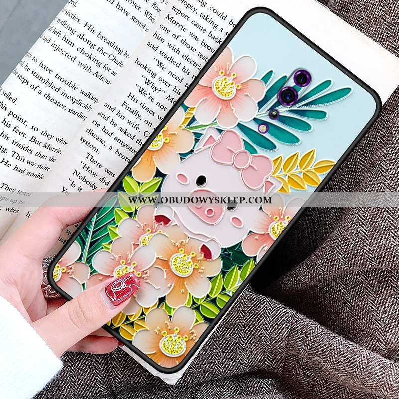 Etui Oppo Reno Z Relief Gwiazda, Futerał Oppo Reno Z Ochraniacz Anti-fall Czarna