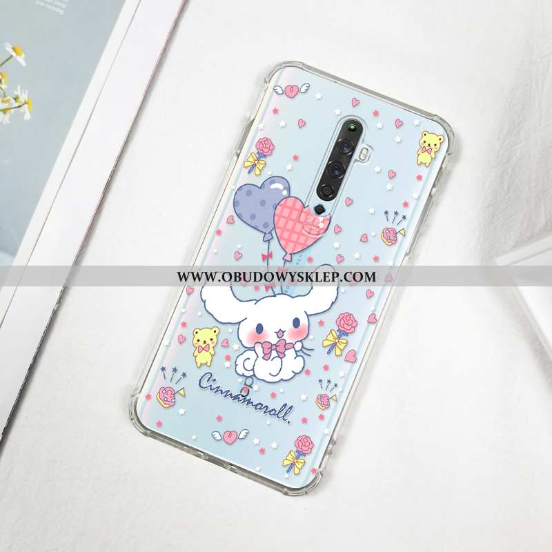 Etui Oppo Reno2 Z Cienkie Kreskówka Anti-fall, Futerał Oppo Reno2 Z Miękki Telefon Komórkowy Biała
