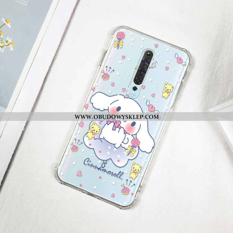 Etui Oppo Reno2 Z Cienkie Kreskówka Anti-fall, Futerał Oppo Reno2 Z Miękki Telefon Komórkowy Biała