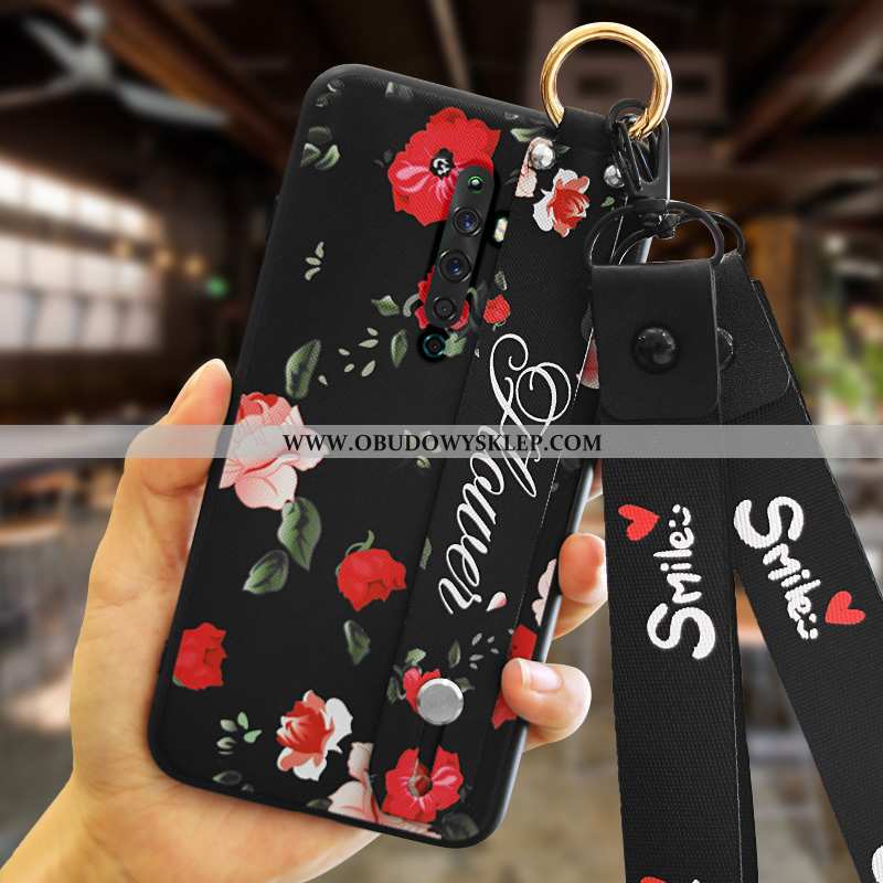 Etui Oppo Reno2 Z Wisząca Szyja Anti-fall Niebieski, Futerał Oppo Reno2 Z Miękki Niebieska