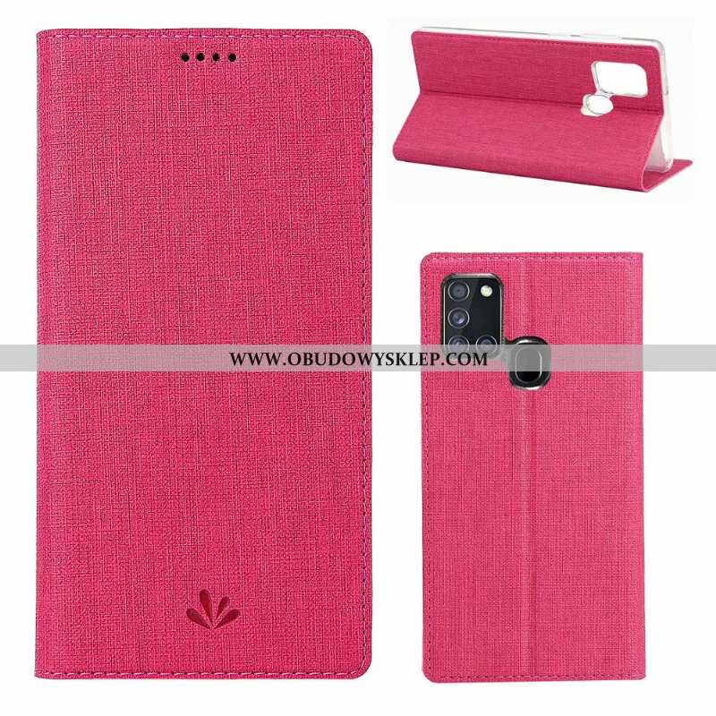 Etui Samsung Galaxy A21s Miękki Klapa Anti-fall, Futerał Samsung Galaxy A21s Skórzane Niebieska