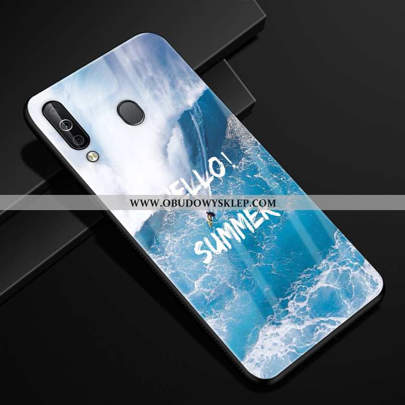 Etui Samsung Galaxy A40s Szkło Futerał Anti-fall, Samsung Galaxy A40s Osobowość Gwiaździsty Granatow