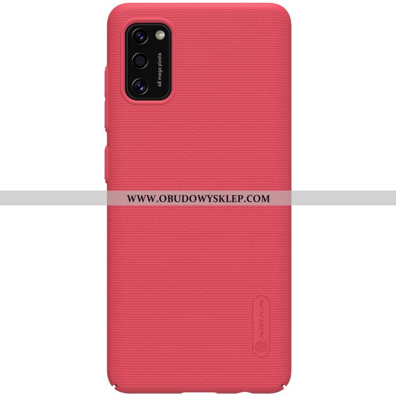 Etui Samsung Galaxy A41 Nubuku Lekkie Anti-fall, Futerał Samsung Galaxy A41 Cienkie Niebieska
