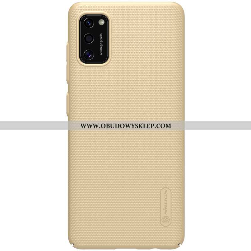 Etui Samsung Galaxy A41 Nubuku Lekkie Anti-fall, Futerał Samsung Galaxy A41 Cienkie Niebieska