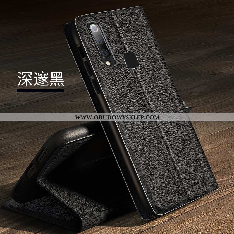 Etui Samsung Galaxy A60 Skórzane Wysoki Koniec Czarny, Futerał Samsung Galaxy A60 Osobowość Obudowa 
