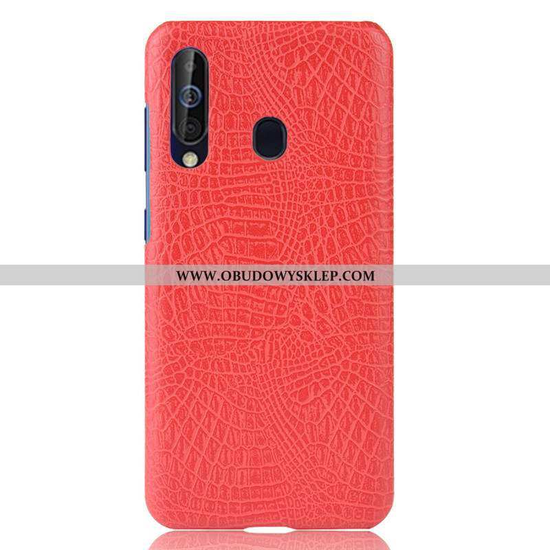 Etui Samsung Galaxy A60 Wzór Gwiazda Futerał, Futerał Samsung Galaxy A60 Skórzane Anti-fall Czerwona