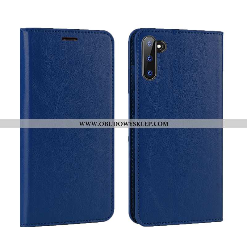 Etui Samsung Galaxy Note 10 Skóra Futerał Jakość, Samsung Galaxy Note 10 Ochraniacz Anti-fall Granat