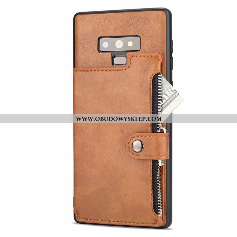 Etui Samsung Galaxy Note 9 Portfel Futerał Karta, Samsung Galaxy Note 9 Skórzane Anti-fall Brązowe