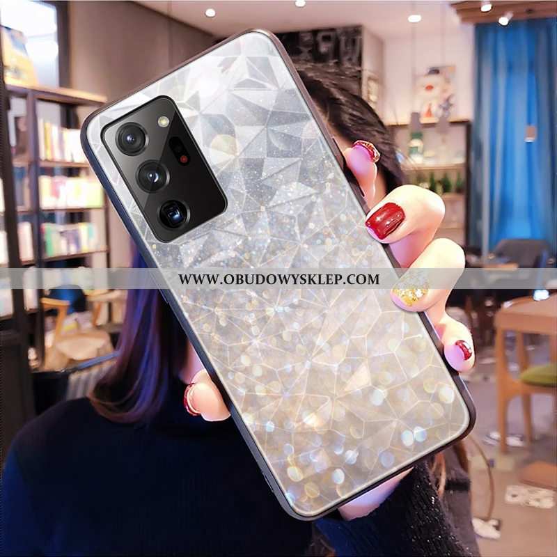 Etui Samsung Galaxy Note20 Ultra Wzór Kształt Diamentu Niebieski, Futerał Samsung Galaxy Note20 Ultr