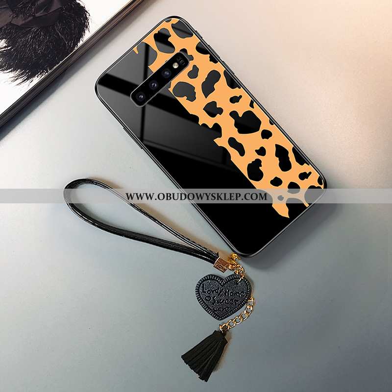 Etui Samsung Galaxy S10 Moda Futerał Żółty, Samsung Galaxy S10 Wzór Szkło Żółta
