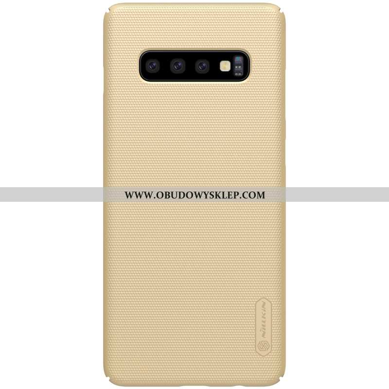 Etui Samsung Galaxy S10+ Nubuku Anti-fall, Futerał Samsung Galaxy S10+ Ochraniacz Trudno Niebieska