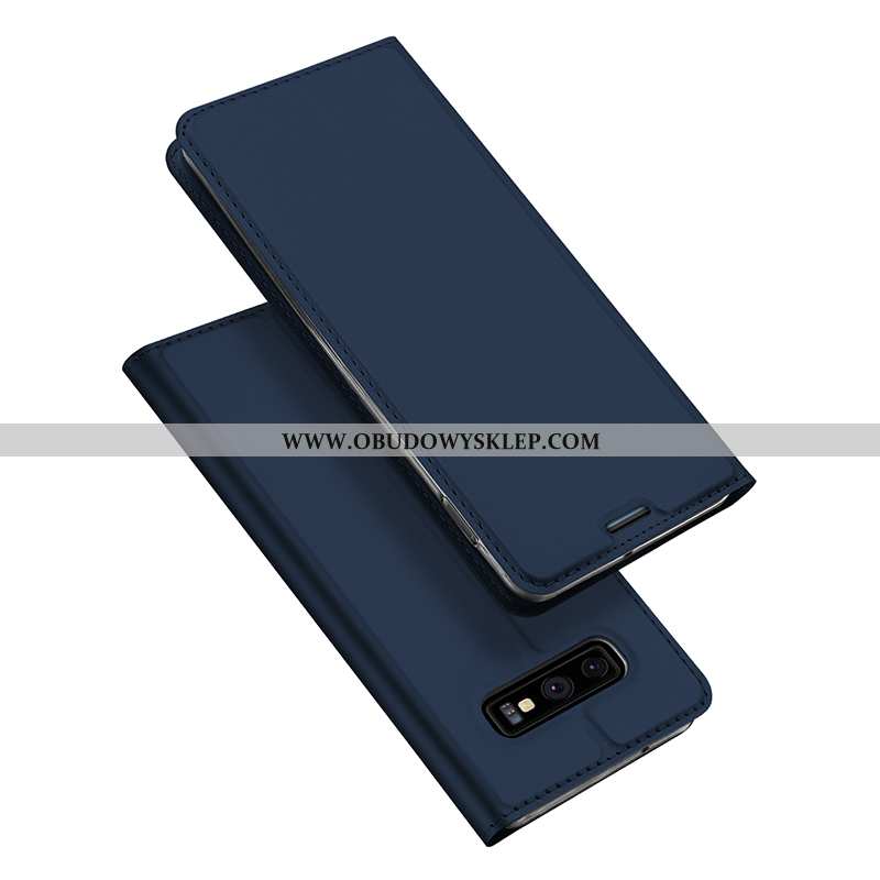 Etui Samsung Galaxy S10e Portfel Pokrowce, Futerał Samsung Galaxy S10e Miękki Karta Granatowy