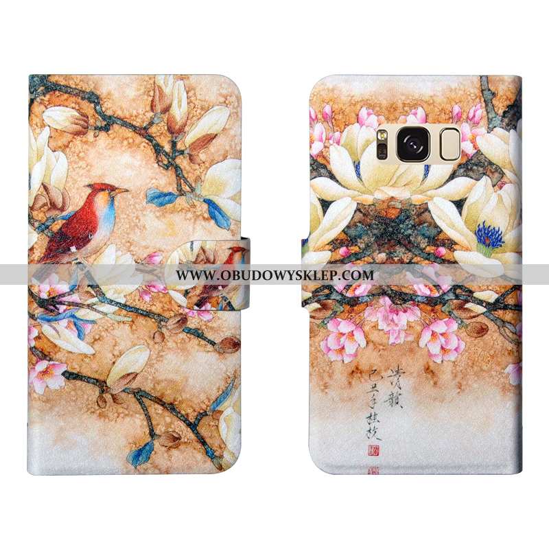 Etui Samsung Galaxy S8 Kwiaty Pokrowce Osobowość, Futerał Samsung Galaxy S8 Trendy Proste Zielone
