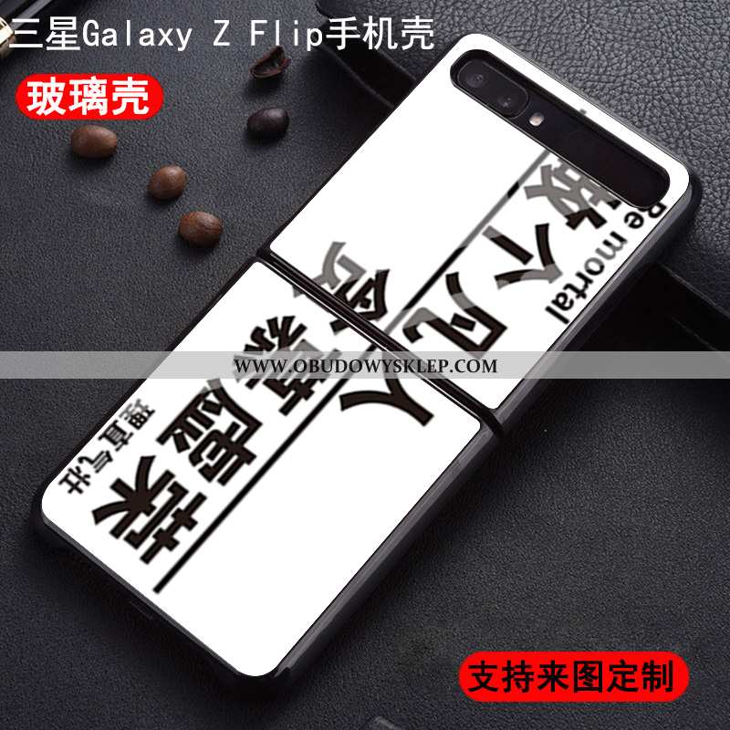 Etui Samsung Z Flip Szkło Czarny Nowy, Futerał Samsung Z Flip Ochraniacz Dostosowane Czarna