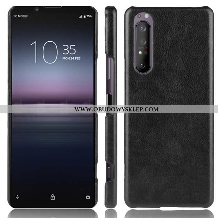 Etui Sony Xperia 1 Ii Wzór Skóra Futerał, Futerał Sony Xperia 1 Ii Trendy Trudno Czerwona