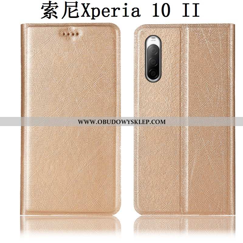 Etui Sony Xperia 10 Ii Ochraniacz Czarny Jedwab, Futerał Sony Xperia 10 Ii Skórzane Czarna