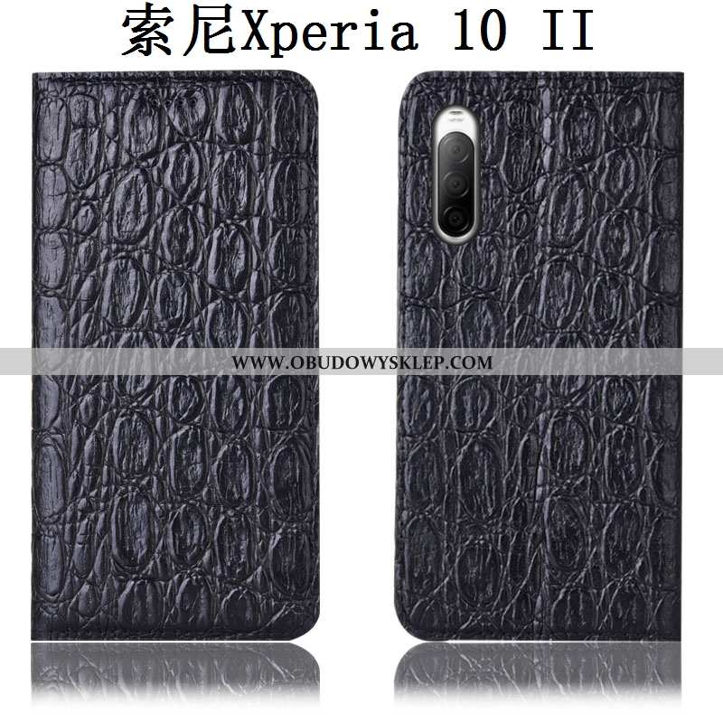 Etui Sony Xperia 10 Ii Prawdziwa Skóra Czerwony Etui, Futerał Sony Xperia 10 Ii Wzór Obudowa Czerwon