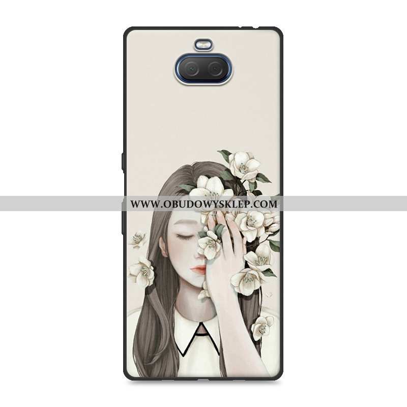Etui Sony Xperia 10 Ochraniacz Telefon Komórkowy Anti-fall, Futerał Sony Xperia 10 Moda Świeży Biała