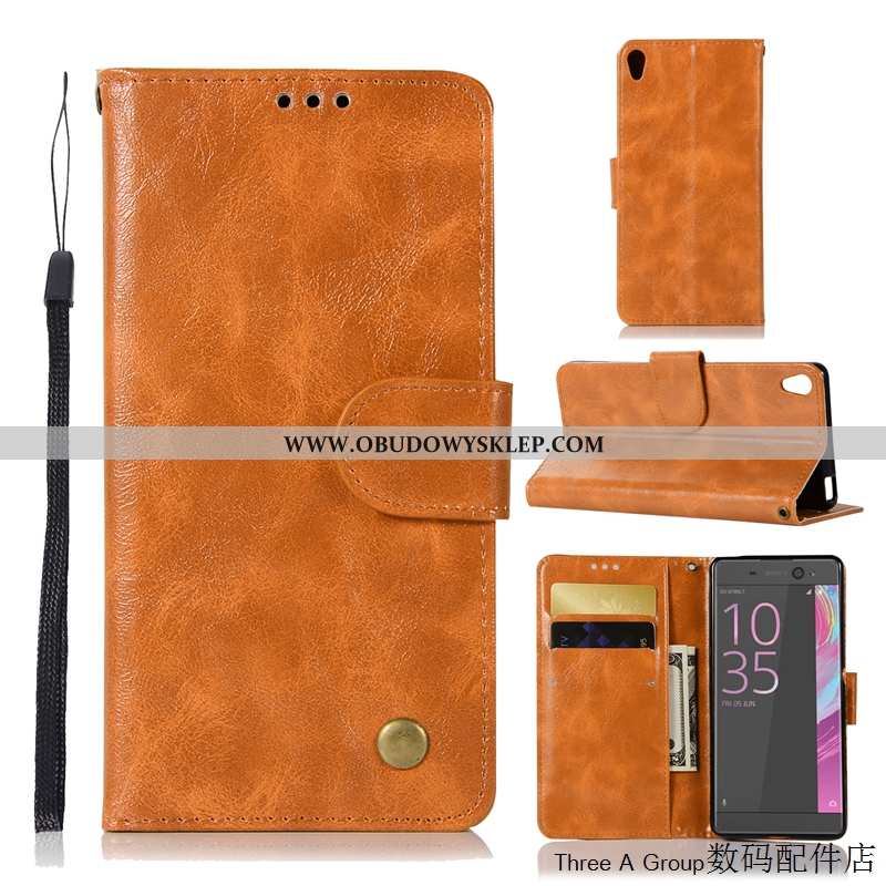 Etui Sony Xperia L1 Ochraniacz Futerał, Futerał Sony Xperia L1 Skórzane Vintage Szara