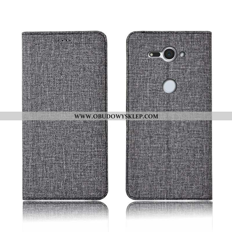 Etui Sony Xperia Xz2 Compact Bawełna I Len Miękki Brązowy, Futerał Sony Xperia Xz2 Compact Skórzane 