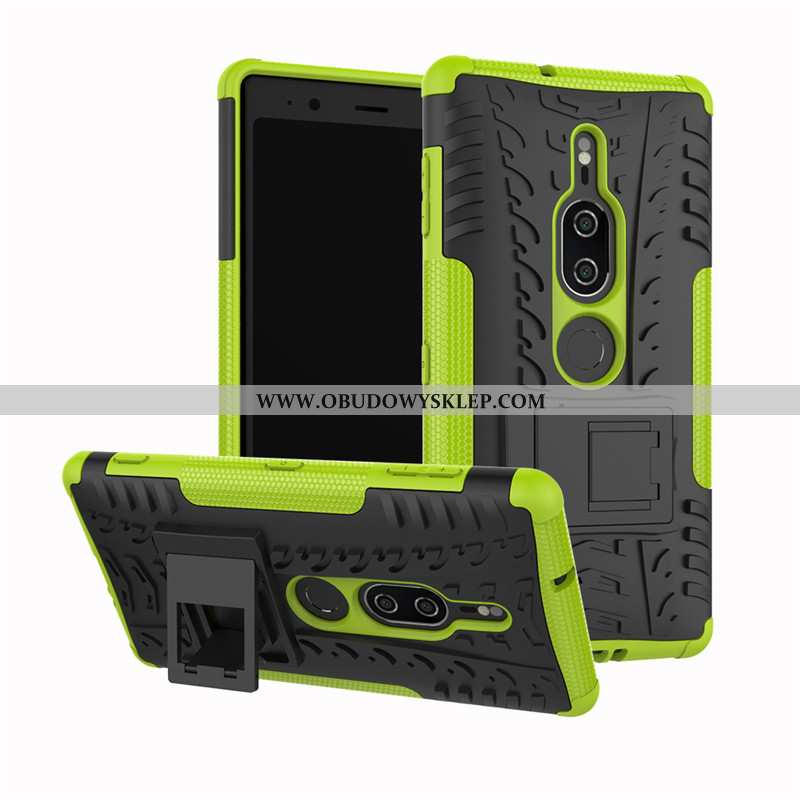 Etui Sony Xperia Xz2 Premium Wzór Wspornik Czarny, Futerał Sony Xperia Xz2 Premium Silikonowe All In